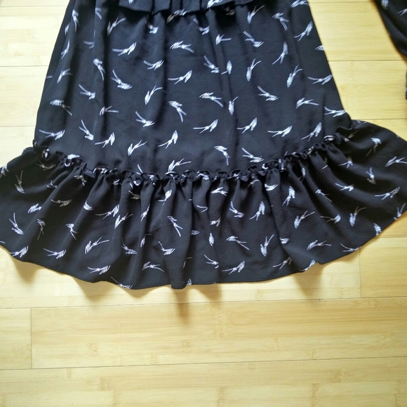 -NWT- Michael Kors Ruffled Off The Shoulder Dress - Picture 6 of 16